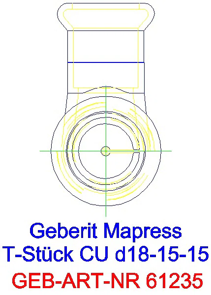 GE Mapress Kupfer T-Stück reduziert d18-15-15_61235_L