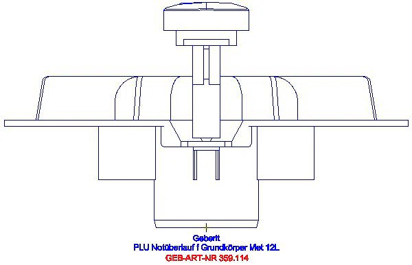 GE Pluvia Notüberlauf für Dachwassereinläuf 12l/s_359.114.00.1_L