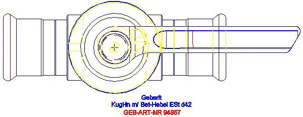 GE Mapress Kugelhahn d42 mit Betätigungshebel edst._94957_G