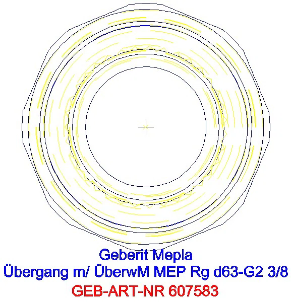 GE Mepla Übergang mit Überwurfmutter Rg d63-G2 3/8_607.583.00.5_L