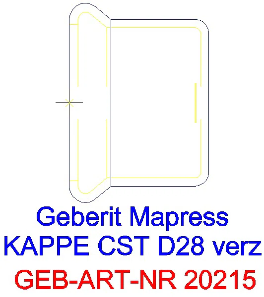 GE Mapress C-Stahl Kappe d28 verzinkt_20215_G