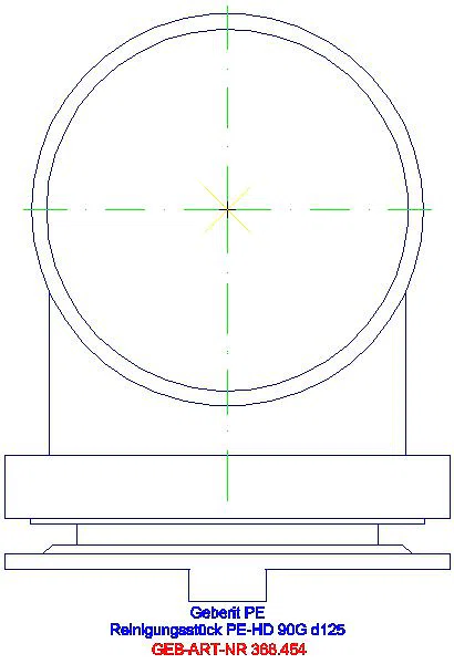 GE PE Reinigungsstück 90Gr mit ovaler Serviceöffnung d125_368.454.16.1_G