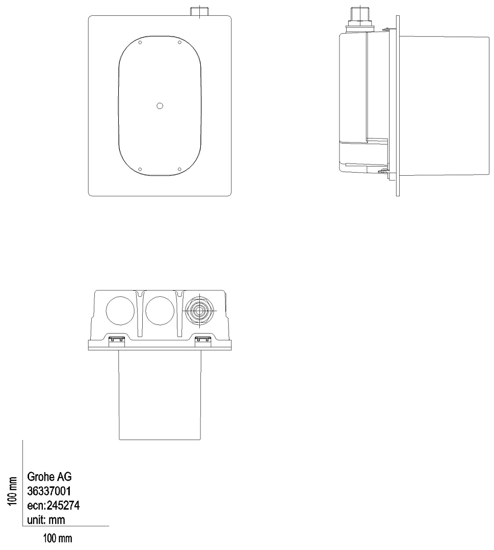 GROHE UP-Einbaukasten Eurosmart CE 36337_1 ohne Mischung für WT-IR-FMS/230V