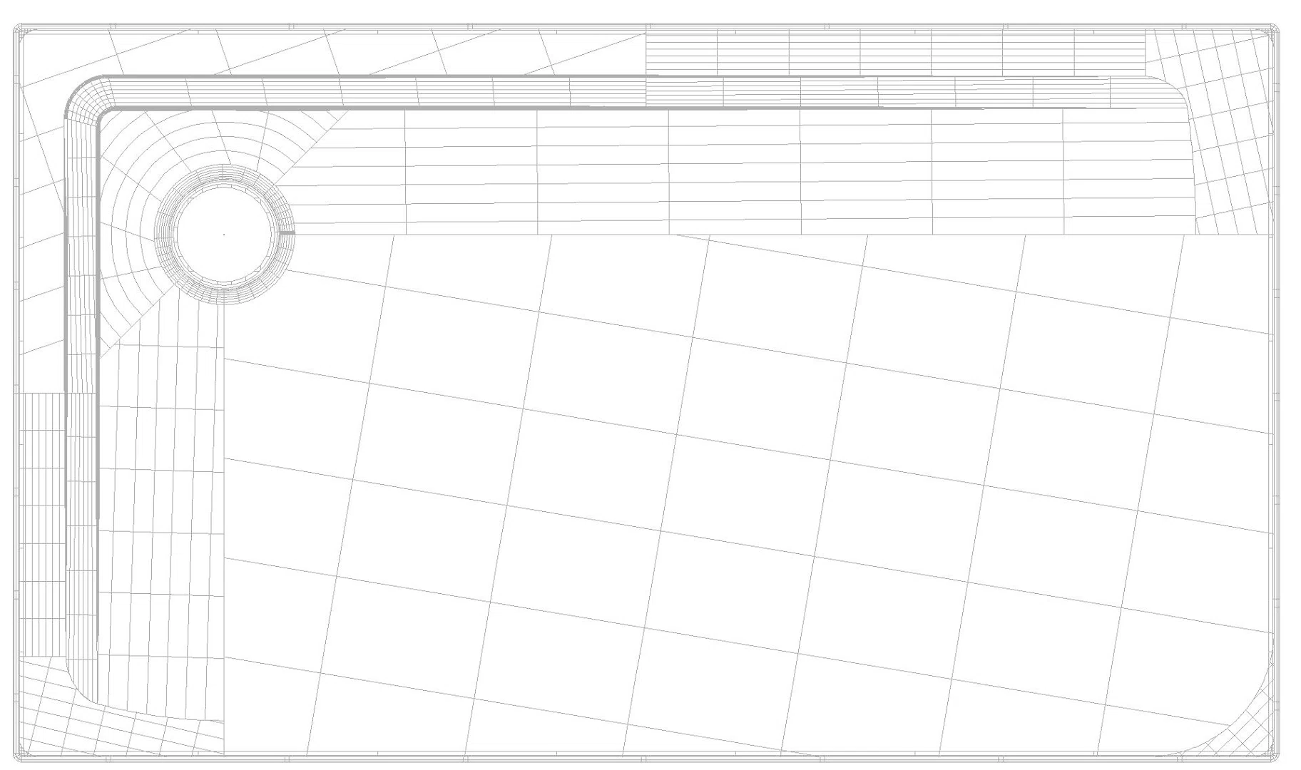 KALDEWEI SUPERPLAN mit Wannenträger Duschfläche, 700x1200x32 mm, Modell-Nr: 1824-2