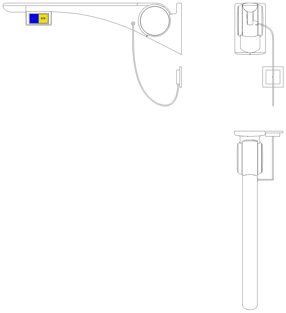 HEWI Stützklappgriff Basic,700 mm,rechts Spül/FT(E-Ausf.) anthr hgl-atm