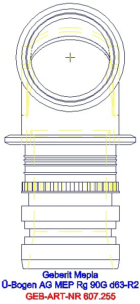 GE Mepla Übergangsbogen 90Gr mit AG Rg d63-R2_607.255.00.5_A