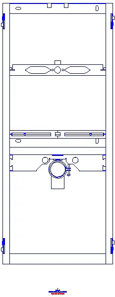 GE GIS Element für Urinal, 114 cm, Universal, für AP-Druckspüler_461.686.00.1_A
