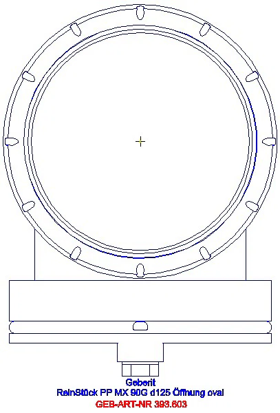 GE Silent-Pro Reinigungsstück 90Gr mit ovaler Serviceöffnung d125mm_393.603.14.1_G