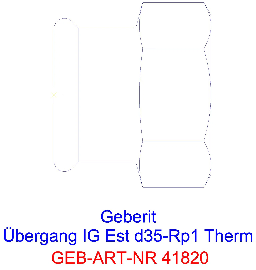 GE Mapress Therm Übergang mit IG d28-Rp3/4_41820_g