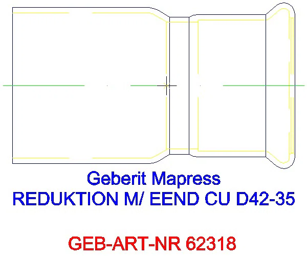 GE Mapress Kupfer Reduktion mit Einschubende d42-35_62318_L
