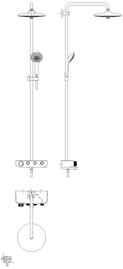 GROHE Duschsystem Euphoria SmartControl 260 Mono 26510 mit Wannen-THM chrom