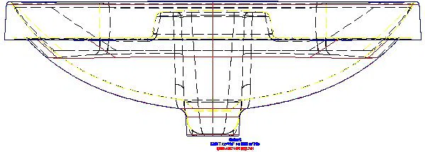 VariForm Einbauwaschtisch, rechteckig mit HLB, 55x40cm, m. Ül., KeraTect_500.741.00.2_A