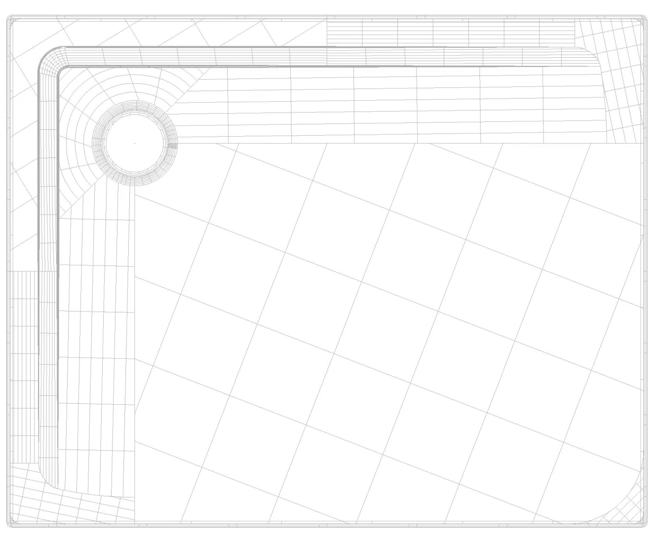 KALDEWEI SUPERPLAN mit Wannenträger Duschfläche, 800x1000x32 mm, Modell-Nr: 1841-2