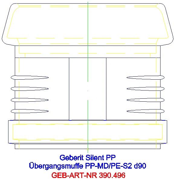 GE Silent-PP Übergangsmuffe auf Silent-db20 und PE d90/90_390.496.14.1_A