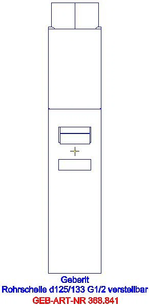 GE Rohrschelle mit Gewindemuffe G1/2 verstellbar d125/133_368.841.00.2_L