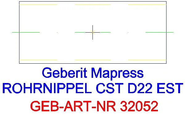 GE Mapress Edelstahl Rohrnippel d22_32052_L