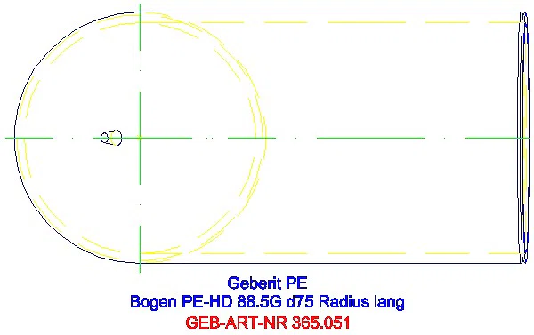 GE PE Bogen 88,5Gr mit langem Schenkel d75_365.051.16.1_G