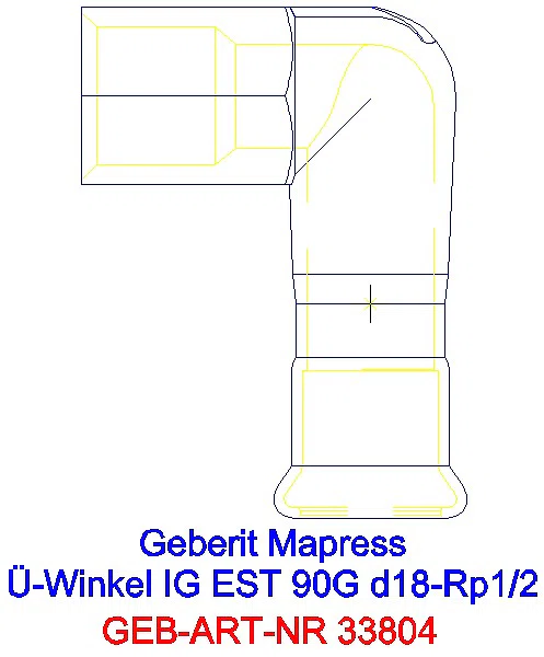 GE Mapress Edelstahl Übergangswinkel 90Gr mit IG d18-Rp1/2_33804_A