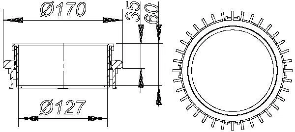 DALLMER Einlaufelement Umkehrdach, d: 170 mm