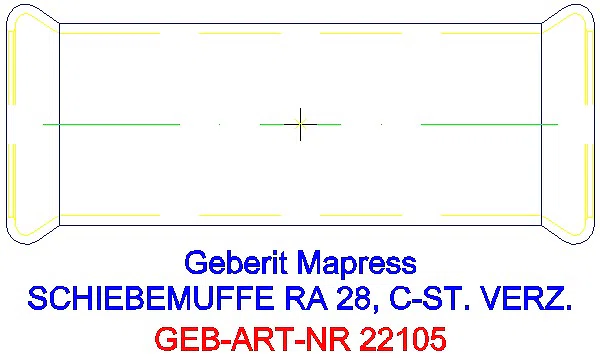 GE Mapress C-Stahl Schiebemuffe d28 verzinkt_22105_G
