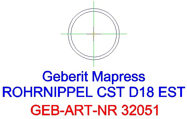 GE Mapress Edelstahl Rohrnippel d18_32051_A