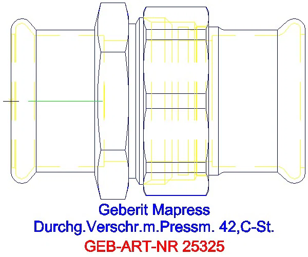 GE Mapress C-Stahl Verschraubung d42 verzinkt_25325_G
