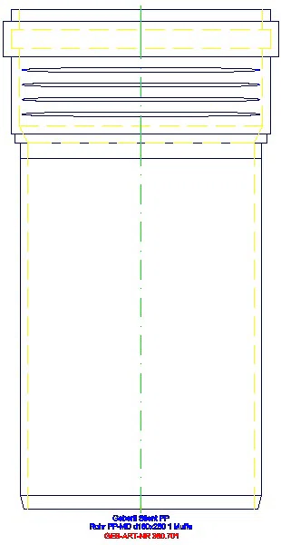 GE Silent-PP Rohr mit Muffe d160x5,2 L:25cm_390.701.14.1_A