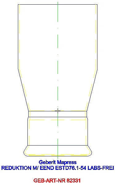 GE Mapress Edelstahl Reduktion mit Einschubende (LABS-frei) d76,1-54_82331_G