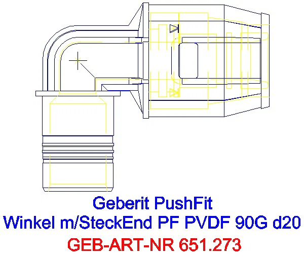 GE PushFit Winkel 90Gr mit Einsteckende PVDF d20_651.273.00.1_L
