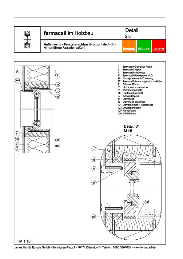 2.6 Fensteranschluss horizontal