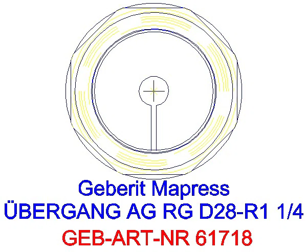 GE Mapress Kupfer Übergang mit AG Rg d28-R1 1/4_61718_L