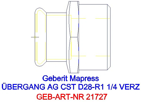 GE Mapress C-Stahl Übergang mit AG d28-R1 1/4 verzinkt_21727_A