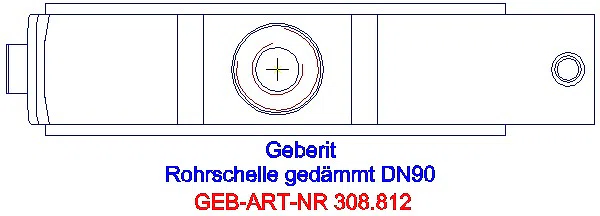 GE Silent-db20 Rohrschelle gedämmt mit Gewindemuffe M10 / G1/2 d90_308.812.26.1_G