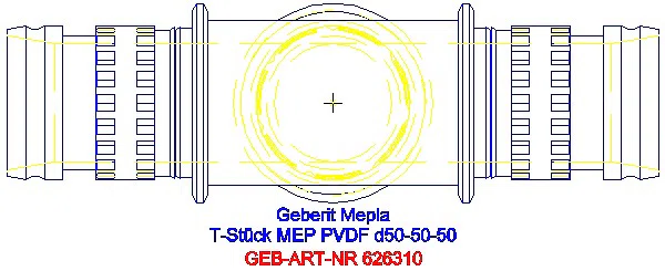 GE Mepla T-Stück egal PVDF d50-50-50_626.310.00.5_G