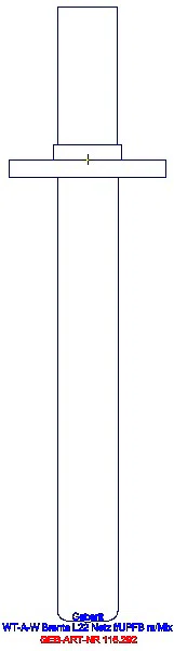 GE Waschtischarmatur Brenta Wandmontage mit UP-Funktion Netz L 22cm mit Mischer_116.292.21.1_G