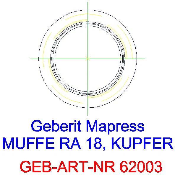 GE Mapress Kupfer Muffe d18_62003_L