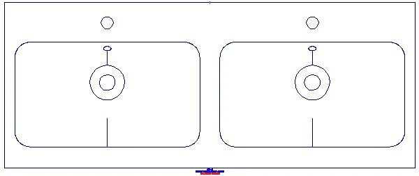 iCon Doppelwaschtisch, 120x48,5cm m. Hl., m. Ül._124120000_G