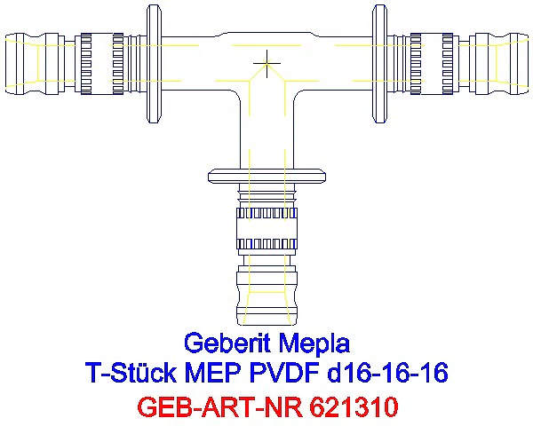 GE Mepla T-Stück egal PVDF d16-16-16_621.310.00.5_A