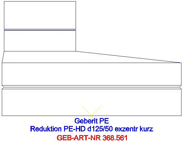 GE PE Reduktion exzentrisch kurz d125/50_368.561.16.1_A