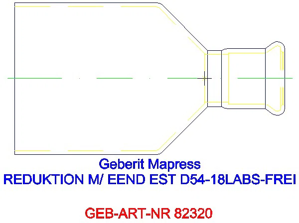 GE Mapress Edelstahl Reduktion mit Einschubende (LABS-frei) d54-18_82320_L