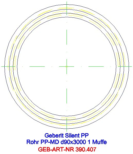 GE Silent-PP Rohr mit Muffe d90x3,1 L:300cm_390.407.14.1_G