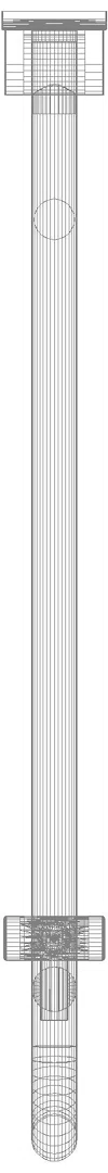 HEWI Stützklappgriff drehb. Ser 801, L:850mm, mit Bodenstütze reinweiß