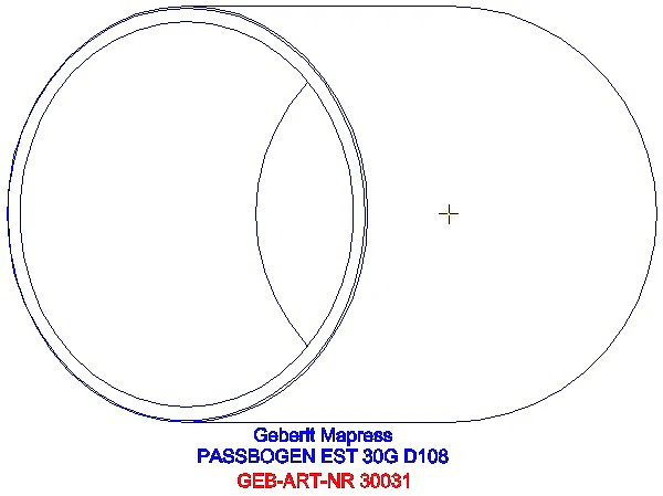 GE Mapress Edelstahl Passbogen 30Gr d108_30031_G