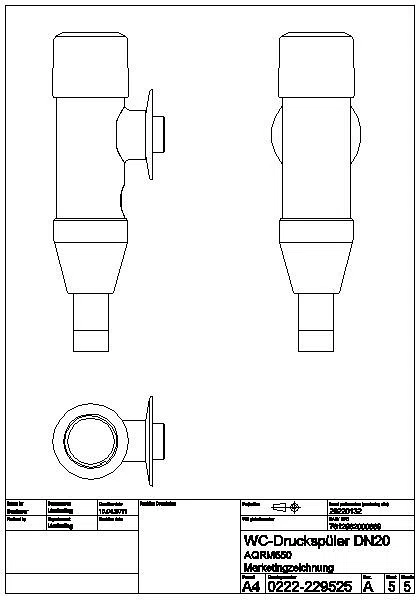 WC-Spüler, AQUAREX, hydr., DN20, Aufputz, AG I, AQRM550