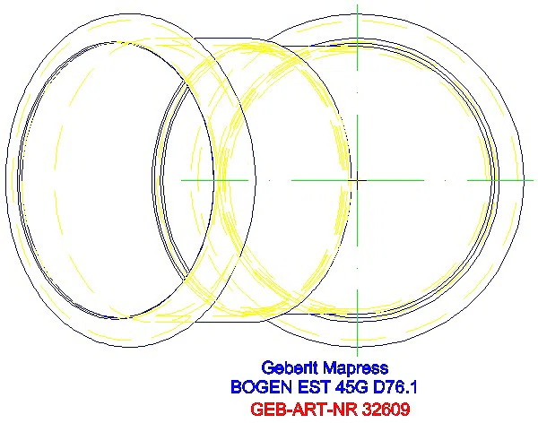 GE Mapress Edelstahl Bogen 45Gr d76,1_32609_G