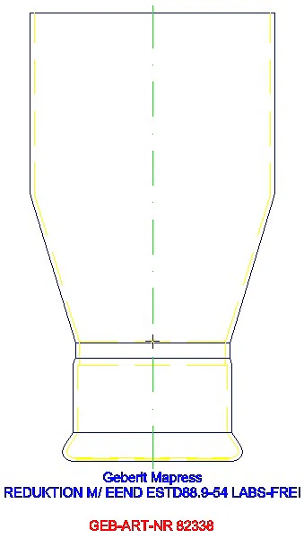 GE Mapress Edelstahl Reduktion mit Einschubende (LABS-frei) d88,9-54_82338_G