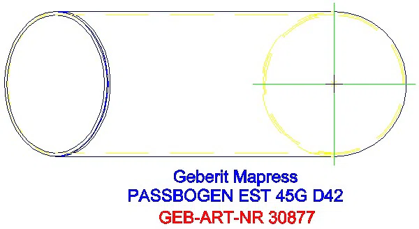 GE Mapress Edelstahl Passbogen 45Gr d42_30877_G
