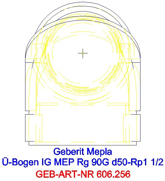 GE Mepla Übergangsbogen 90Gr mit IG Rg d50-Rp1 1/2_606.256.00.5_G