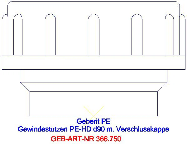 GE PE Gewindestutzen mit Schraubkappe d90 H9,7_366.750.16.1_L