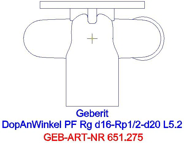 GE PushFit Doppelanschlusswinkel 90Gr Rg d16-Rp1/2-d20 L:52mm_651.275.00.1_G